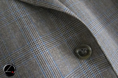 VTG Brooks Brothers 346 houndstooth check window pane 3 in 2 roll sack suit 44 L - Image 1 of 4