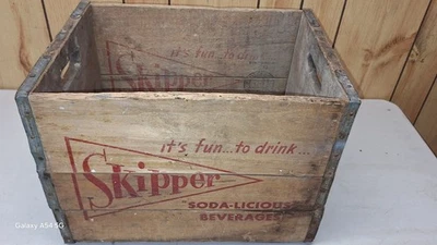 CAJÓN DE MADERA DE SODA PATRÓN VINTAGE ROMA EMBOTELLADO FUNCIONA PITTSBURGH, PA RARO Foto 1 de 4