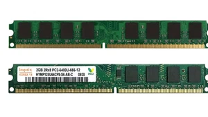 MEMORIE RAM HYNIX 2 X 2 GB (4 GB) DDR2 800 MHz 1,8V DIMM PC2  DESKTOP - Foto 1 di 3