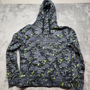 Superdry Vintage Goods Store Hoodie Sweatshirt Herren 2XL Grau Neon Grün Camouflage - Bild 1 von 15