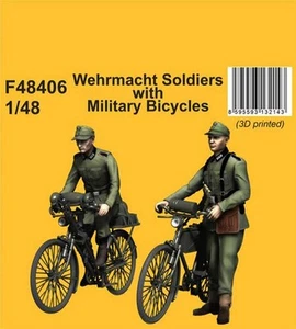 cmk - Soldados de la Wehrmacht con bicicleta militar puño blindado - 1:48 kit alemán - Imagen 1 de 5