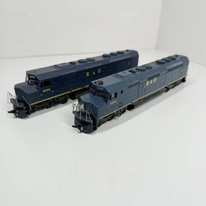 HO Scale Athearn B&O #9859 & #9856 Powered And Dummy Diesel Locomotive - Picture 1 of 11