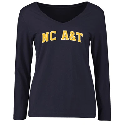 Women's Navy North Carolina A&T Aggies Everyday Long Sleeve T-Shirt - Image 1 of 2