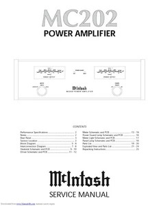 Service Manual-Anleitung für McIntosh MC 202 - Picture 1 of 1