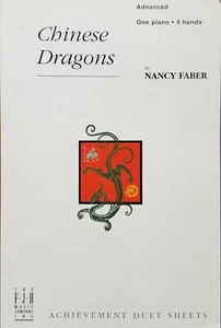 Chinese Dragons One Piano 4 Hands Advanced Duet Sheets Music Book f4 - Picture 1 of 6