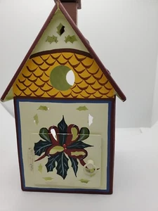 Lenox Winter Greetings Cardinal birdhouse votive -Excellent in original box - Picture 1 of 8