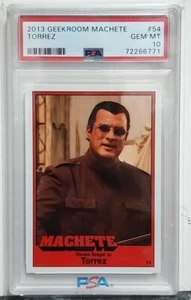 Steven Seagal 2013 Geekroom Machete 300 juegos tarjeta hecha #4 PSA 10 GEMA COMO NUEVO - Imagen 1 de 2