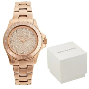Michael Kors Kenly Ladies Rose Gold-Tone Crystal Dial 33mm Watch MK6956 - Picture 1 of 6