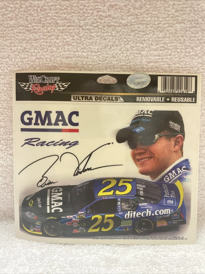 Brian Vickers #25 GMAC Ultra Decal 5”x6" Foto 1 de 2