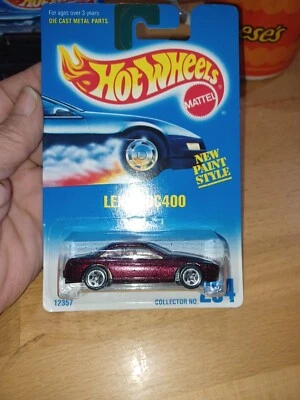 Tarjeta de coleccionista Hot Wheels 1991 azul/blanco #264 Lexus SC400 Borgoña con cromo 5 velocidades Foto 1 de 4