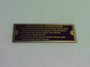 Lake Breeze Ventilator Stirling Heißluftventilator Reproduktion ""Wichtige Richtungen"" Platte - Bild 1 von 1