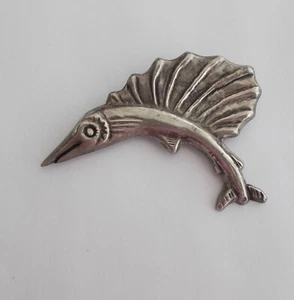 Prendedor de plata esterlina SAILFISH vintage tamaño grande 3 3/4" pesa 15,2 gramos - Imagen 1 de 3