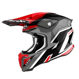 CASCO AIROH INTEGRALE TWIST 2.0 SHAKEN RED GLOSS ENDURO CROSS OFF ROAD TAGLIA XS - Foto 1 di 5
