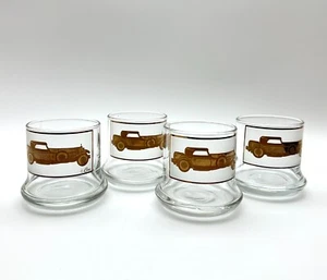 Vintage Cera Automobile Old Fashioned Glasses Set of 4 - Picture 1 of 6