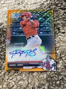 2017 Jahmai Jones Bowman Chrome Auto Orange Mojo Refractor BMA-JJ Autograph /25 - Picture 1 of 5