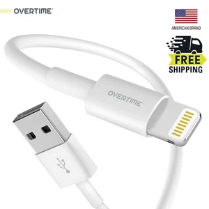 Overtime Apple Certified 4 Ft Lightning to USB Cable For iPhone / iPad / iPod - Picture 1 of 9