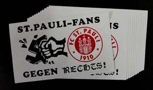 10x FC St. Pauli Aufkleber Sticker St. Pauli Fans gegen Rechts! Fussball #516 - Bild 1 von 3