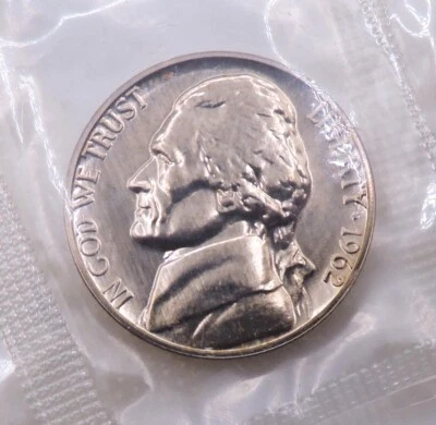 1962 Proof Jefferson Nickel in Mint Cello - Image 1 of 2