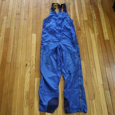 Vtg Patagonia Mens Snow Rain Bibs Overalls M/L Blue Ski Snowboard Pants Full Zip - Image 1 of 4