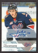 2018-19 Upper Deck CHL Autograph #25 Jake Leschyshyn Auto Regina Pats