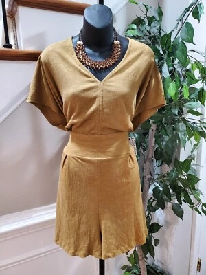 Mameluco informal manga corta cuello en V mezcla poliéster marrón madera de aliso Nine West 2XL Foto 1 de 4