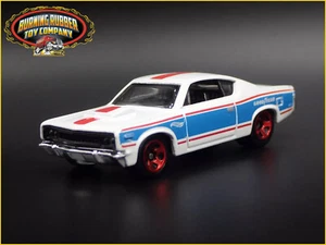 1970 70 AMC REBEL MACHINE GOODYEAR WHITE 1:64 SCALE DIORAMA DIECAST MODEL CAR - Picture 1 of 8