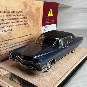1/43 GLM Cadillac Fleetwood Brougham Emperor Blue Metallic 1968 STM68211 - Picture 1 of 2