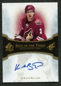 RARE 2007-08 KEITH BALLARD COYOTES UPPER DECK SP AUTHENTIC AUTOGRAPH ! - Picture 1 of 2