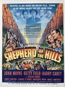 1941 vintage movie poster, “the shepherd of the Hills, John Wayne, Betty Field  - Picture 1 of 1