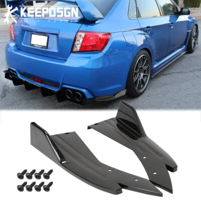 Parachoques trasero brillante difusor alerón divisor faldones laterales para Subaru wrx sti Foto 1 de 4