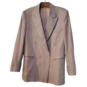 Vintage 70s Le Tigre Lined Double-Breasted Suit Coat, Men's Made in USA - Picture 1 of 10