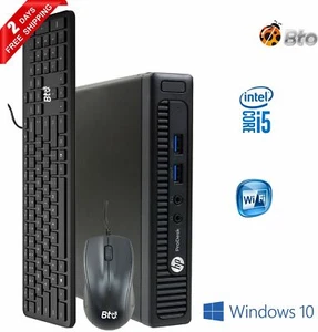 HP 600 G1 Tiny Micro Desktop Computer Core i5 8GB Ram 500GB HDD Wi-Fi Windows 11 - Afbeelding 1 van 8