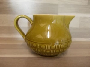 Krug, Kanne, Keramik , Milchkanne Grün, 0,75L - Höhe ca. 11cm, 70er Jahre - Bild 1 von 6