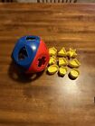 Vintage Tupperware Shape-O-Ball Red Blue w/ 9 Yellow Shapes Learn Play Toy