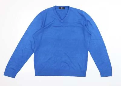 Sudadera Henley azul acrílico para hombre M&S talla S Foto 1 de 4