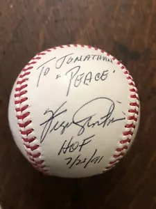 Autogrammierter Baseball von Ferguson ""Fergie"" Jenkins, Hall of Fame 1991 beschriftet - Bild 1 von 3