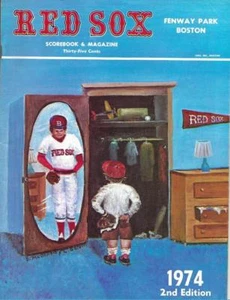 1974 Boston Red Sox Programm, 24. Juni 1974, Red Sox 9, Brewers 0, Fenway Park - Bild 1 von 1