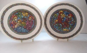 2 vintage porcelain Darceau Limoges France Plates - Picture 1 of 8
