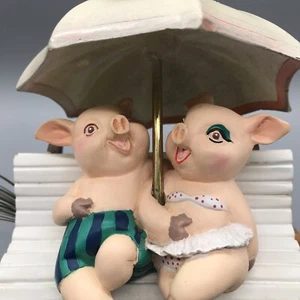 Bijan J. Bijan Multi Material Limited Edition Skulptur Die Schweinebank '87 Schweine - Bild 1 von 12