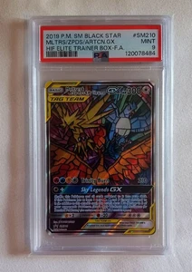 Moltres & Zapdos & Articuno GX SM210 Full Art Hidden Fates Promo PSA 9 MINT - Picture 1 of 2