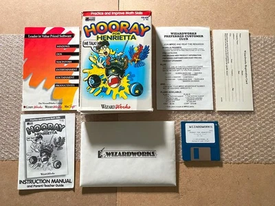 Hooray for Henrietta (WizardWorks) (PC 3.5" Disk, 1990) - COMPLETE / CIB - Image 1 of 4