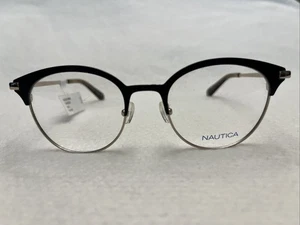 NAUTICA NLO5011 001 Black & Gold AUTHENTIC EYEGLASSES 50-19 140 Frames - NEW - Picture 1 of 7