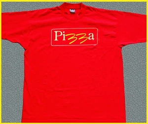 Rare 1990's McDonald's PIZZA Vintage McPizza Shirt Promo Employee Red T-shirt XL - Picture 1 of 4