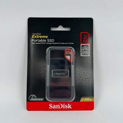 New SanDisk Extreme 2TB Portable SSD SDSSDE61-2T00 - Image 1 of 2