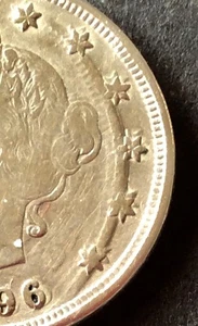 United States - U.S.A. - Spectacular 1896 5 Cents Multiple Strike - Must See!!! - Picture 1 of 11