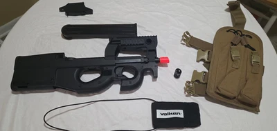 Krytac AEG Airsoft P90 + Soportes ópticos + Freno de boca + Bolsa Mag + Cubierta de barril Foto 1 de 4
