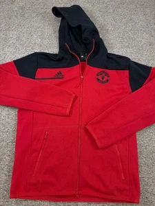 Adidas Manchester United Mens ZNE Anthem Jacket Red Large - Picture 1 of 11