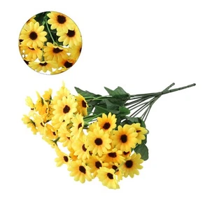 Vibrant 2pcs Plastic Sunflower Bouquets 24 Artificial Sunflowers Included - Picture 1 of 24