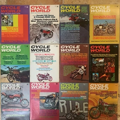 Полный Год 1971 Cycle World Magazine Винтажные Мотоциклетные Гонки 12 Выпусков Лот - Изображение 1 из 3