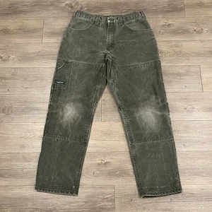 Vintage Faded / Distressed Arborwear Double Knee Workwear Pants Grey Size 32x30 - Picture 1 of 9